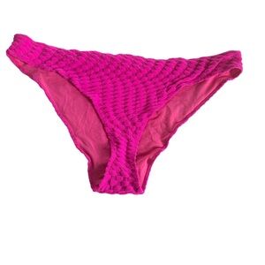 Good American Swim Bottom Pink Textured Pattern Sz 8/5X